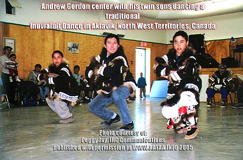 Traditonal Inuvialuit dance performed by Andrew Gordon and his sons in Aklavik, NWT